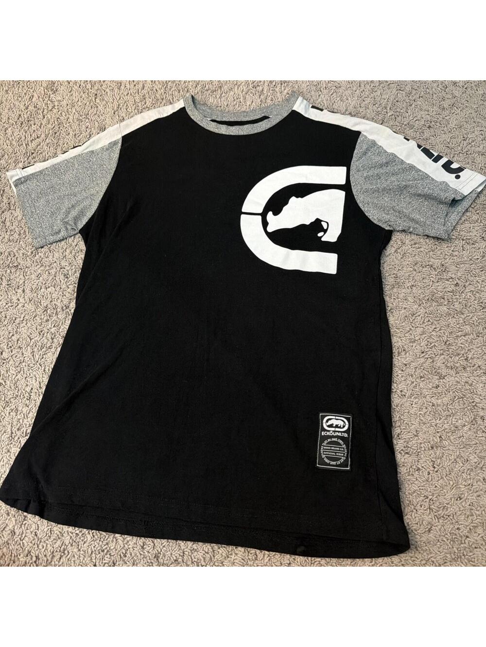 Ecko Unltd. Men’s Color Block Rhino Graphic Tee Black  Shirt Size M